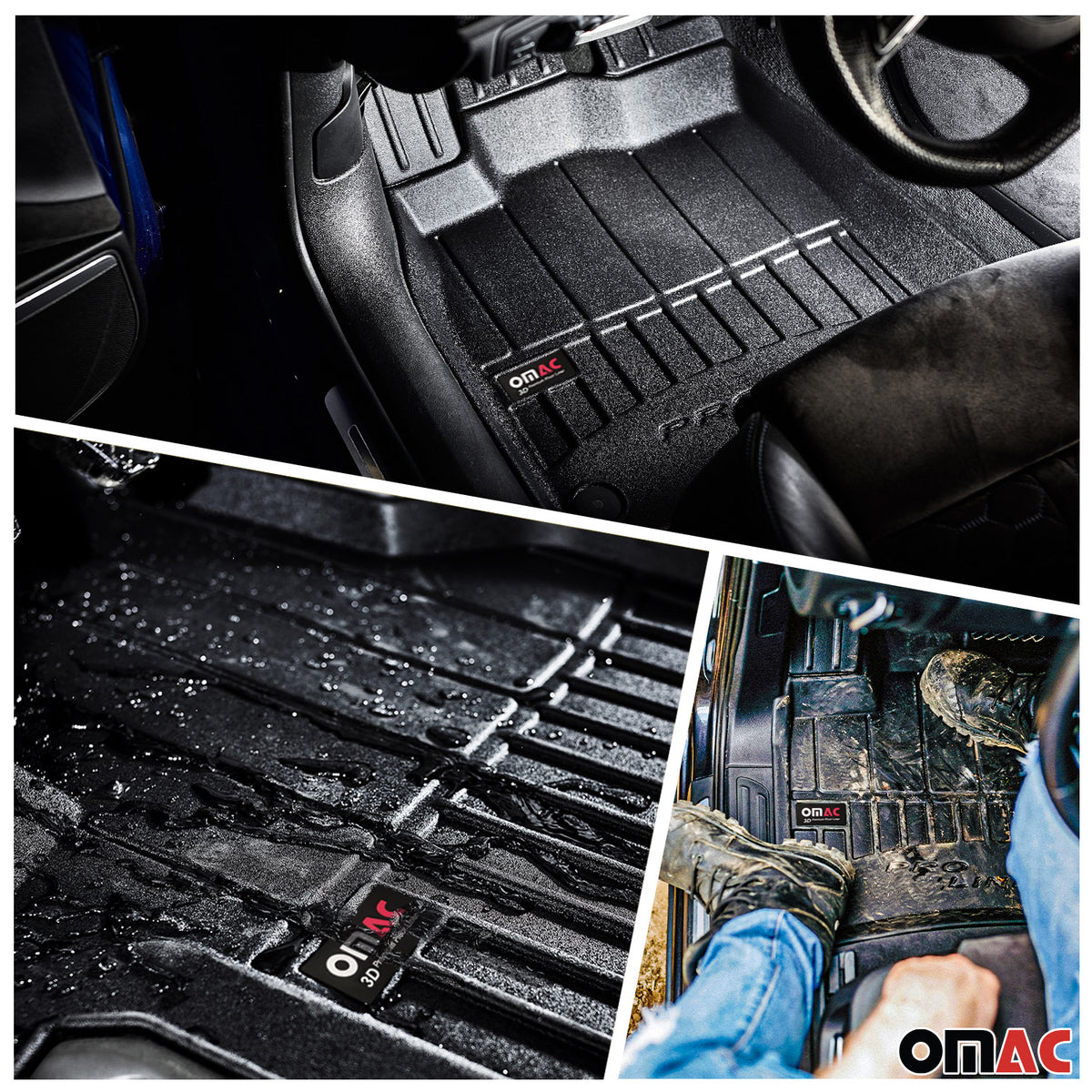 Kit Tapis de Sol et Coffre pour Skoda Octavia Break 2012-2019 Noir TPE