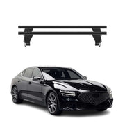 Menabo Barres de toit Transversales pour Genesis G70 2018-2026 Noir ABE 2x