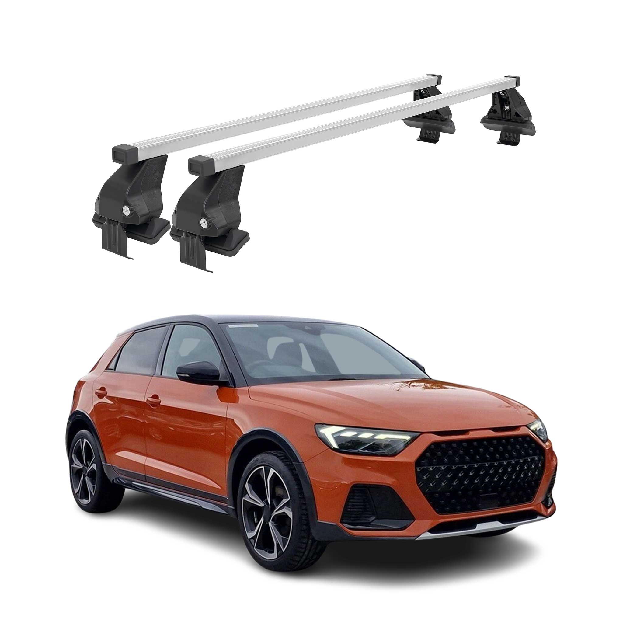 Barres de transversales Menabo pour Audi A1 City Carver Allstreet 19-25 Gris