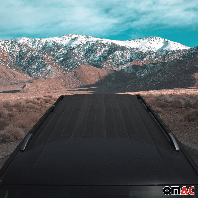 Barres de toit longitudinales pour Citroen Berlingo 2018-2025 L1 Aluminium Noir