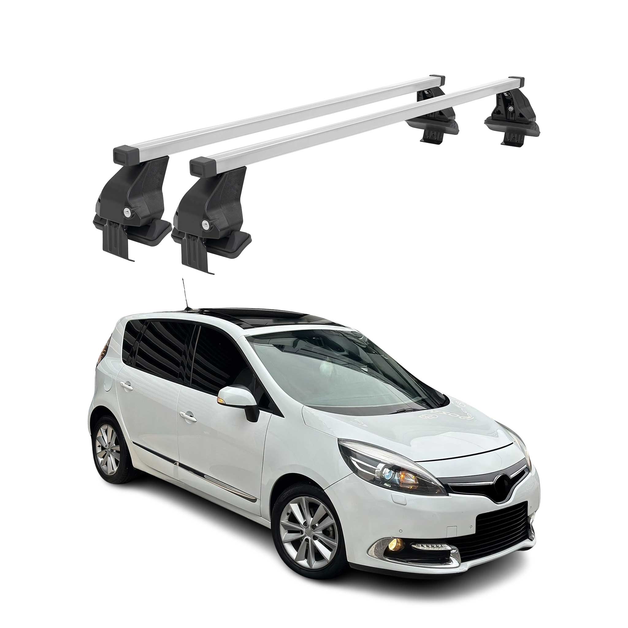 Barres de toit transversales pour Renault Grand Scenic III 2013-2016 Gris