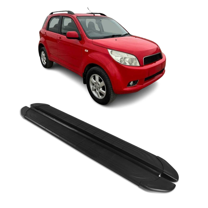 Marchepieds Latéraux pédale pour Daihatsu Terios 2006-2016 2Pcs Aluminium Noir