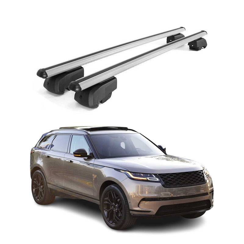 Barres de toit Transversales pour Range Rover Velar 2017-2023 Alu Gris ABE