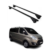 Barres de toit Transversales pour Ford Transit Custom 2012-2024 Fer Noir