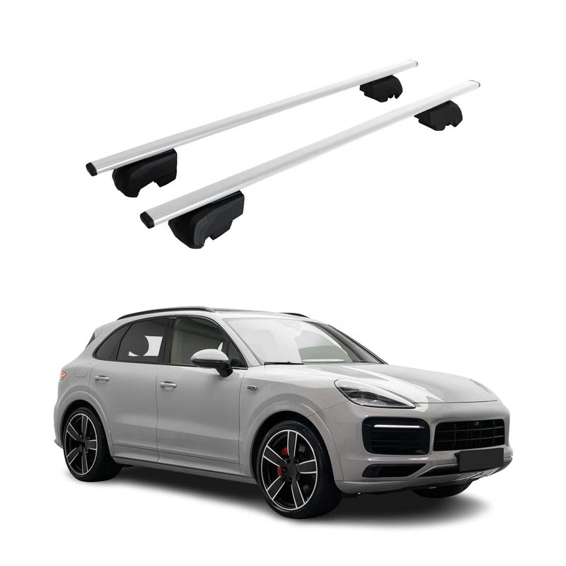Barres de toit Transversales pour Porsche Cayenne 2018-2023 ABE Gris