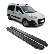 Marchepieds Latéraux pédale pour Peugeot Partner Tepee 2008-2018 Alu Noir 2Pcs