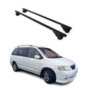 Barres de toit Transversales pour Mazda MPV 1999-2006 Fer Noir