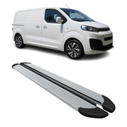 Marchepieds Latéraux pour Citroen Jumpy 2016-2026 Aluminium Argent L1 Court 2Pcs