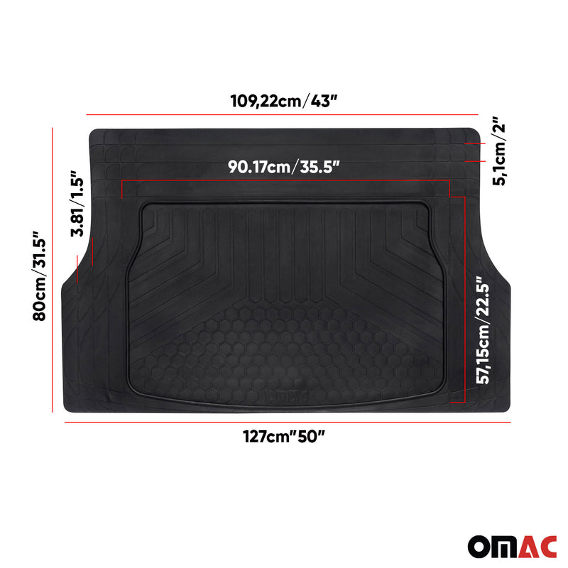 2023-2024 BYD Tang 7places OMAC Tapis de coffre en caoutchouc noir