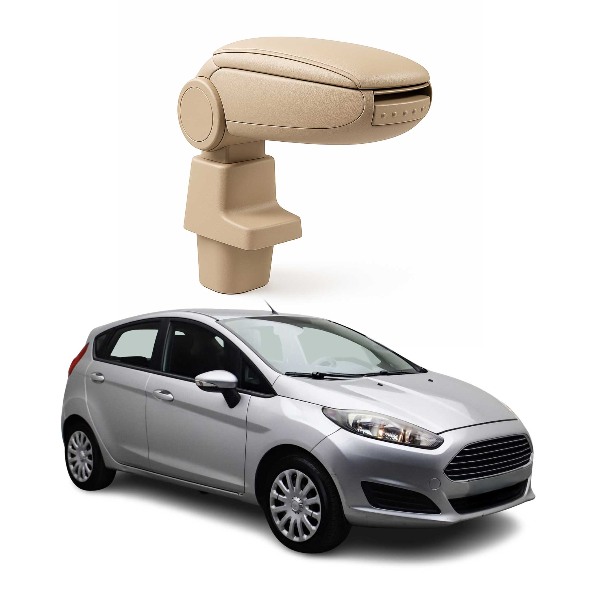 Accoudoir pour Ford Fiesta 2009-2016 Vinyl Abs Beige