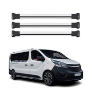 OMAC Barres de toit en aluminium pour Fiat Talento 2016-2020 Argent 3Pcs