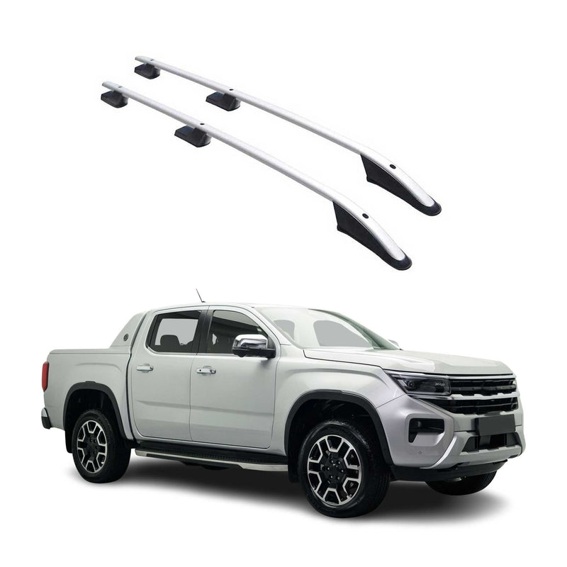 Barres de toit longitudinales pour VW Amarok NF 2022-2025 Aluminium Argent