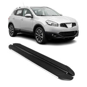Marchepieds Latéraux pour Nissan Qashqai J10 2006-2014 Alu Noir Gris