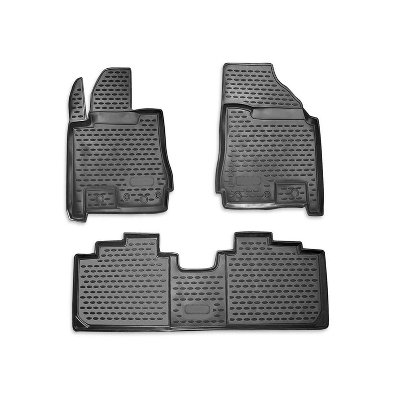 Tapis de sol pour Cadillac SRX 2010-2016 en caoutchouc TPE 3D Noir 3Pcs