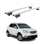 Barres de toit transversales pour Ssangyong Korando 2010-2019 Alu Gris 2x ABE