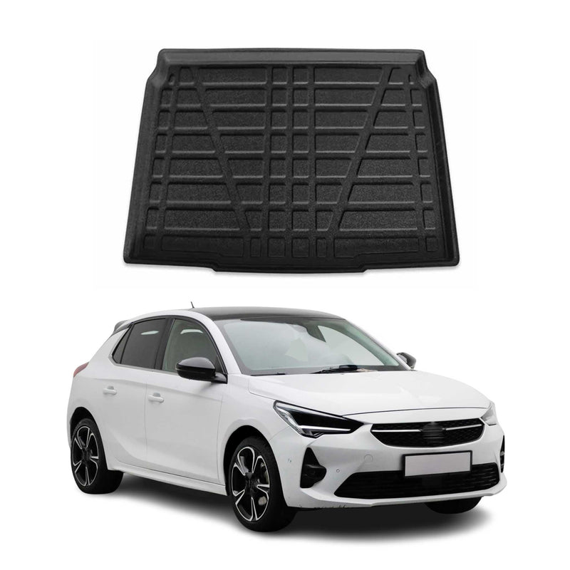 Tapis de Coffre pour Opel Corsa F 2020-2022 HB en TPE Noir