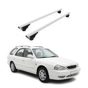 Barres de toit Transversales pour Kia Clarus Break 1998-2001 Acier Gris 2Pcs