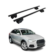 Barres de toit transversales pour Audi Q3 8U 2011-2018 Fer Noir 2Pcs