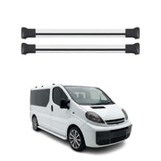 Barres de toit transversales pour Opel Vivaro A 2001-2014 Aluminium Gris 3Pcs