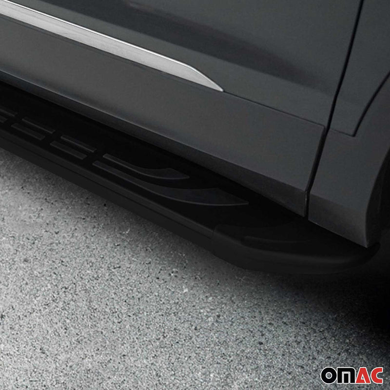 Marchepieds Latéraux pédale pour Renault Kadjar 2015-2024 Aluminium Noir 2Pcs