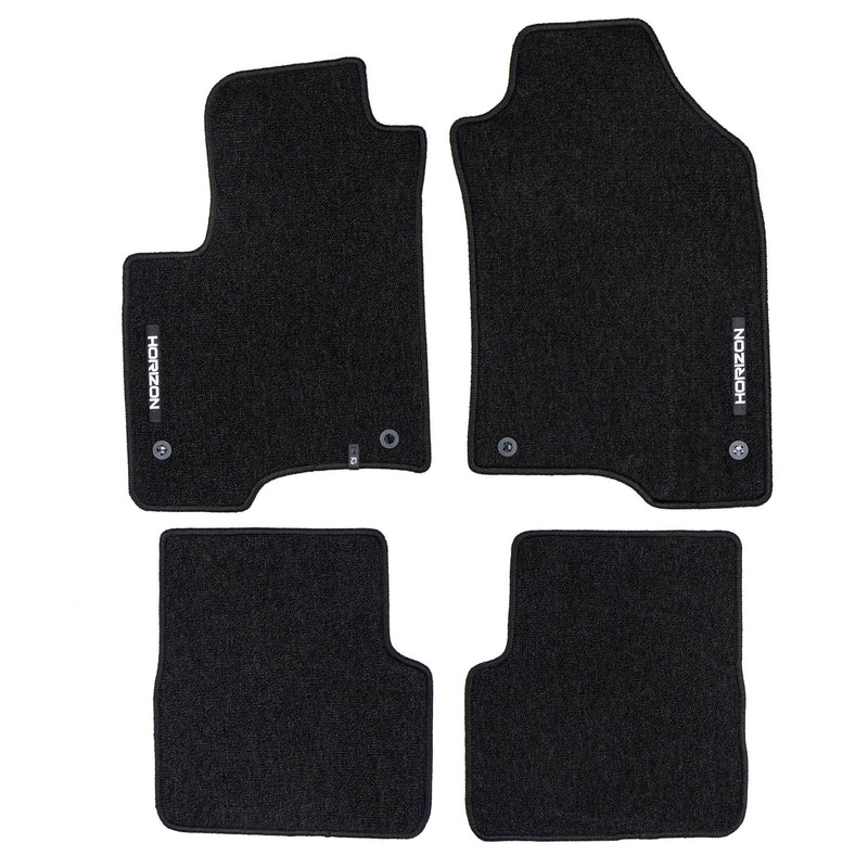 Tapis de Sol de Voiture pour Fiat Panda III Hybrid 2020-2025 Velours Noir 4Pcs