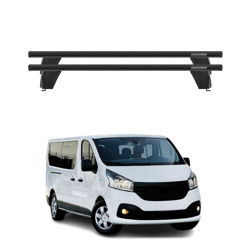 Menabo Barres de toit Transversales pour Opel Combo 2014-2018 Alu Noir ABE 2x