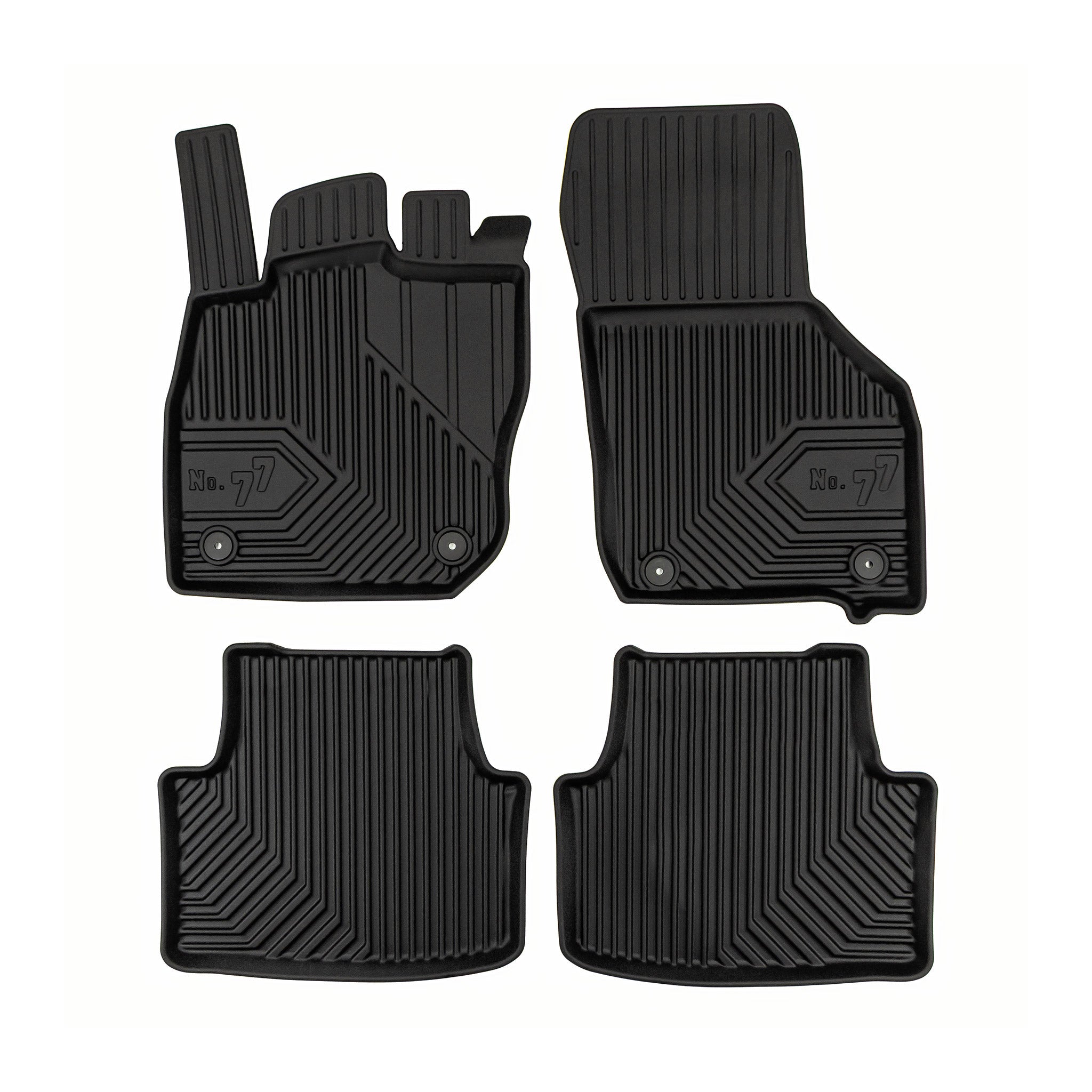 Tapis de Sol de Voiture pour Skoda Octavia IV Mild Hybrid 2020-26 TPE Noir 4Pcs