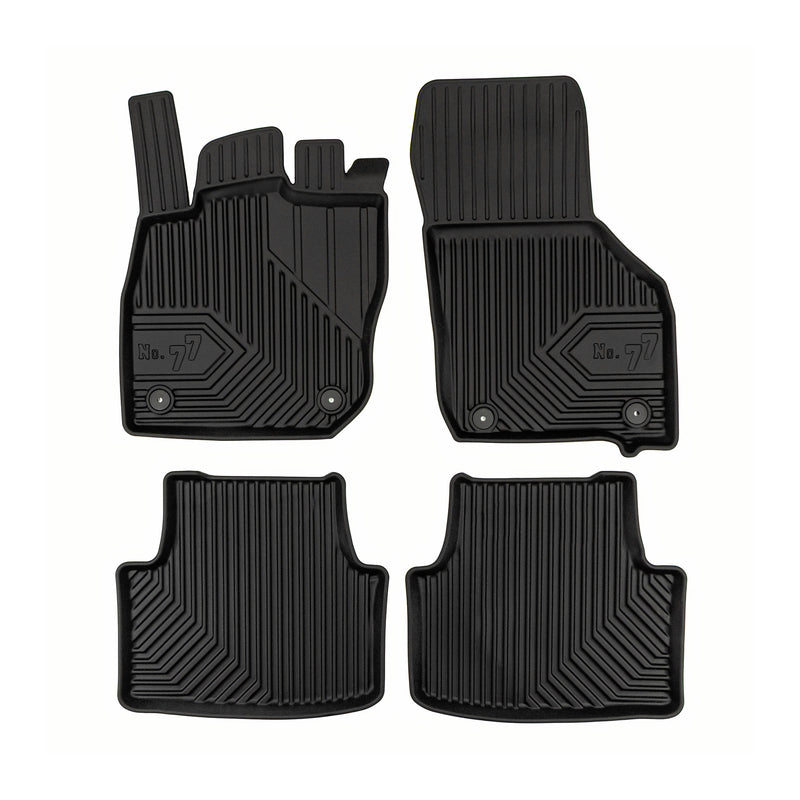 Tapis de Sol de Voiture pour Skoda Octavia IV Mild Hybrid 2019-25 TPE Noir 4Pcs