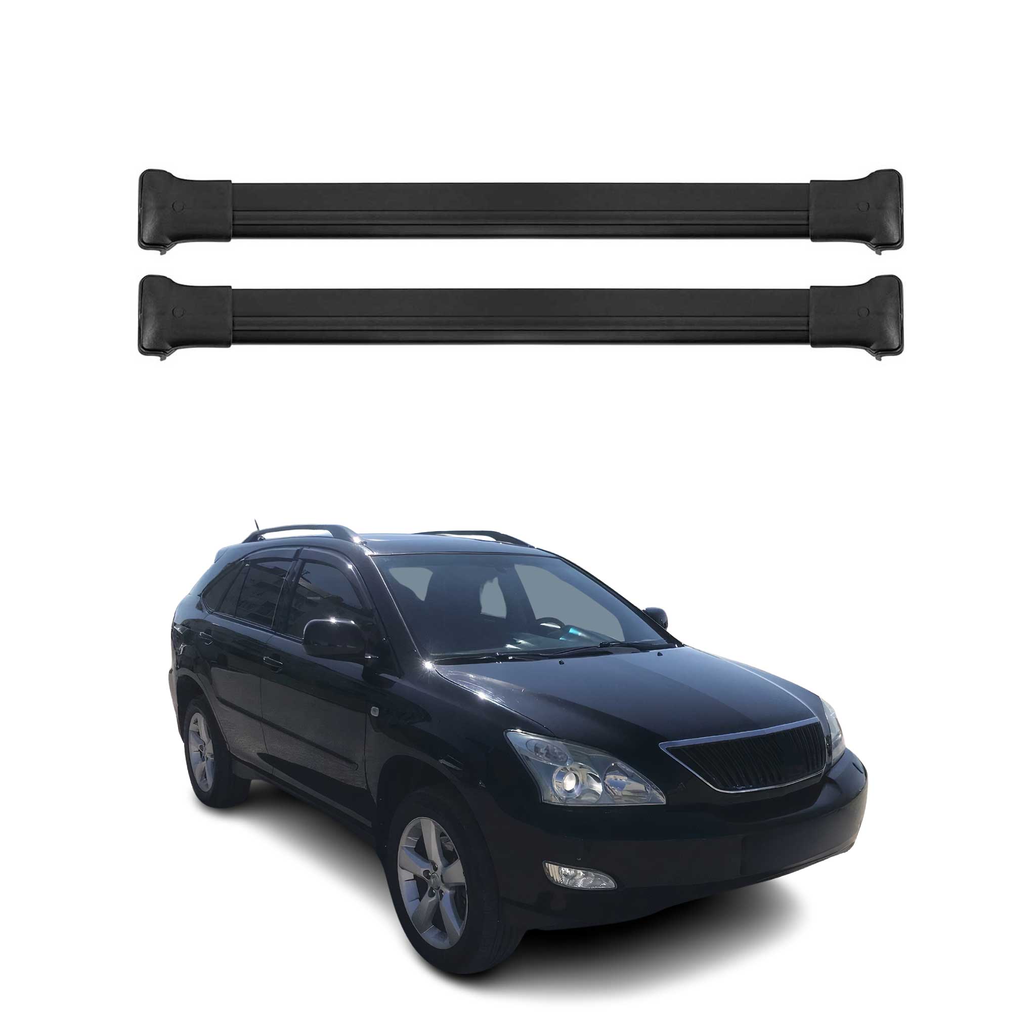 Barres de toit transversales pour Lexus RX 350 2004-2009 Aluminium Noir