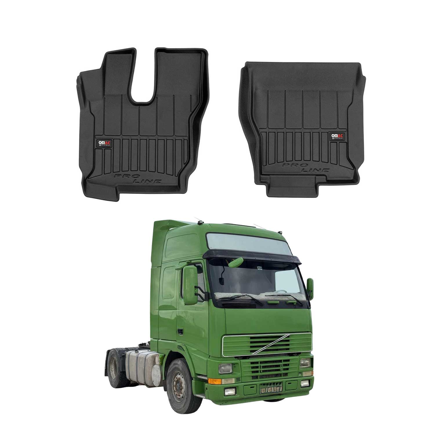 Tapis de Sol pour Volvo FM 2001-2022 Caoutchouc TPE Noir