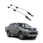 Barres de toit longitudinales pour Mitsubishi L200 DoubleCab 2015-26 L2 Alu Gris
