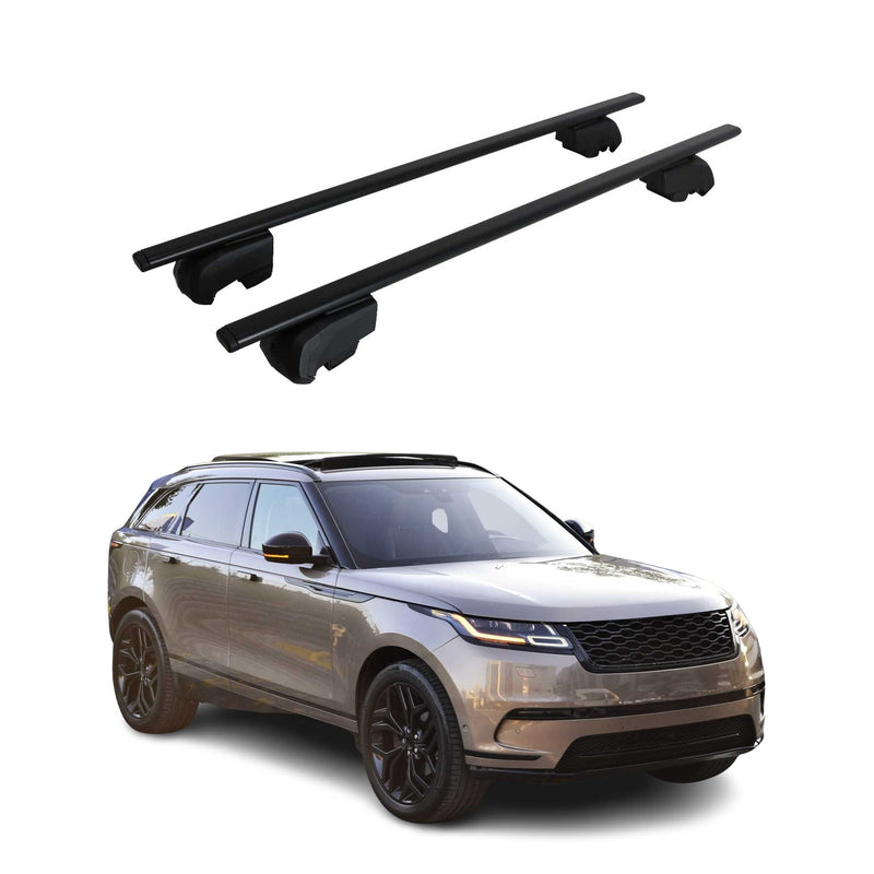 Barres de toit Transversales pour Range Rover Velar 2017-2023 Fer Noir ABE