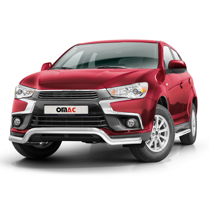 Pare-Buffle Avant Pour Mitsubishi ASX 2017-2021 Acier Inox Argent