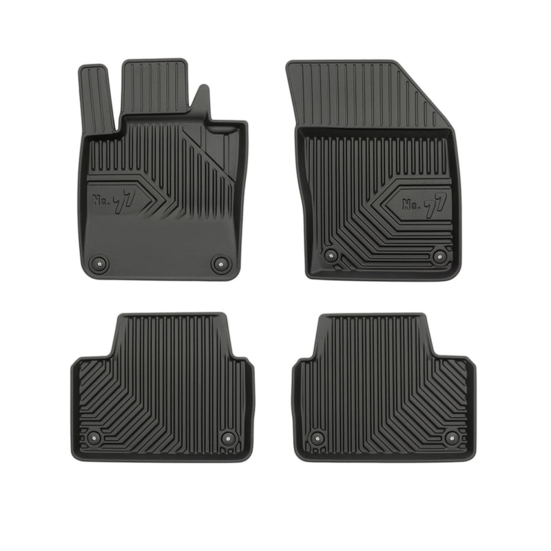 Tapis de sol No.77 pour Volvo S60 III 2018-2025 / V60 II 2018-2025 TPE Noir 4Pcs