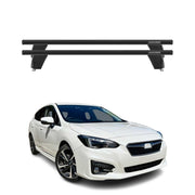 Menabo Barres de toit Transversales pour Subaru Impreza V HB 2016-2023 Alu Noir
