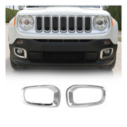 Cadre Phare Antibrouillard pour Jeep Renegade 2014-2019 en acier inox Chromé