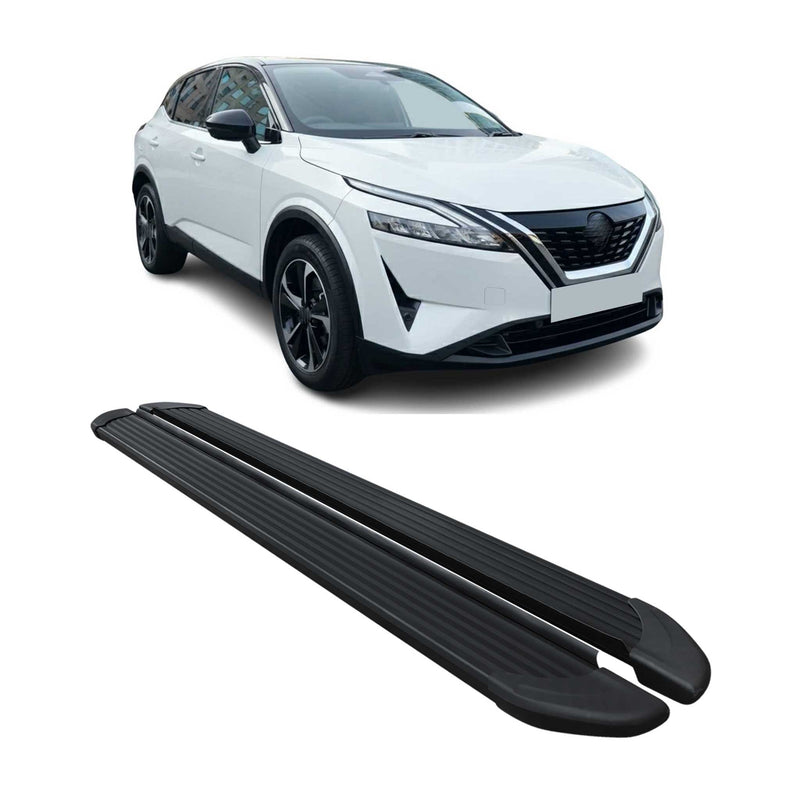 2021-2024 Nissan Qashqai Marchepieds latéraux pédale Noir 2Pcs Aluminium