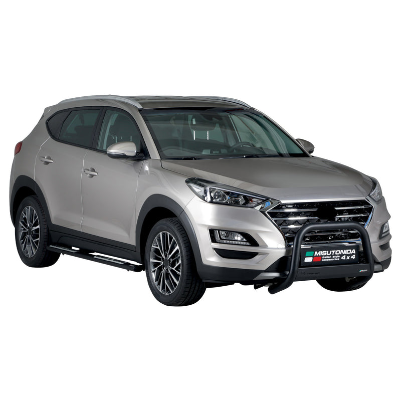 Pare-buffle Avant pour Hyundai Tucson 2018-2021 63 mm en Acier Noir