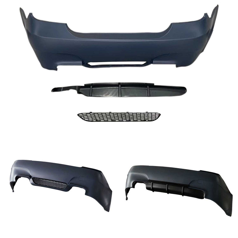 Pare-choc arrière avec marquages pour BMW 5 Series E60 2003-2010 Plastique Noir