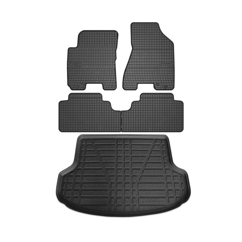 Kit Tapis de sol et coffre pour Hyundai Tucson 2009-2015 TPE Noir