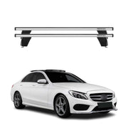 Menabo Barres de toit Transversales pour Mercedes Classe C W205 2014-2018 Gris