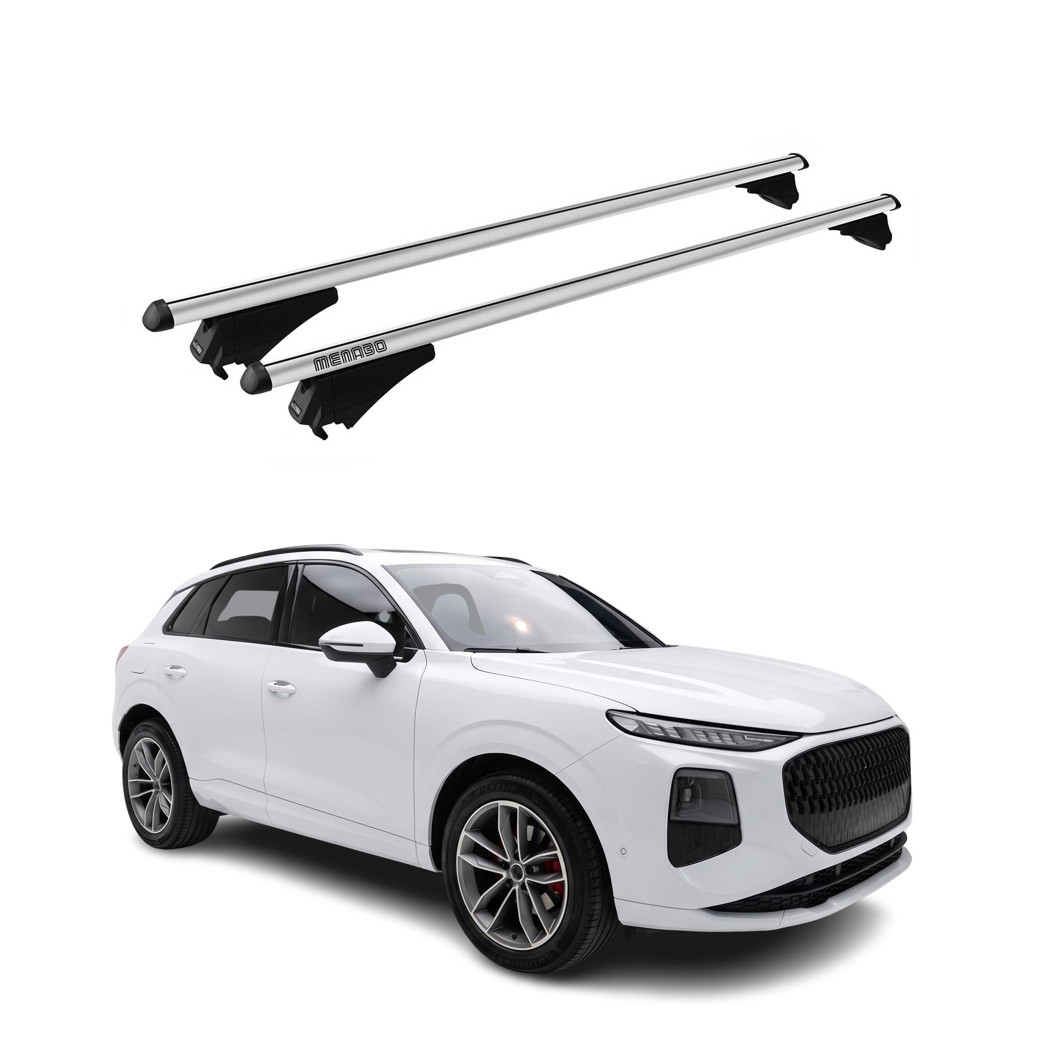 Tiger Barres de toit transversales pour Audi Q3 III FJ 2025-2026 Aluminium Gris