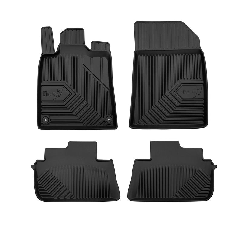 Tapis de Sol de Voiture pour Peugeot 407 2004-2011 TPE Antidérapant Noir 4Pcs