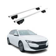 Barres de toit Transversales pour Peugeot 508 2019-2023 Fer Argent ABE