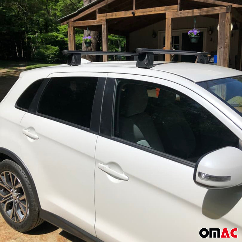 Menabo Barres de toit Transversales pour Mitsubishi ASX 2010-2019 Alu Gris ABE