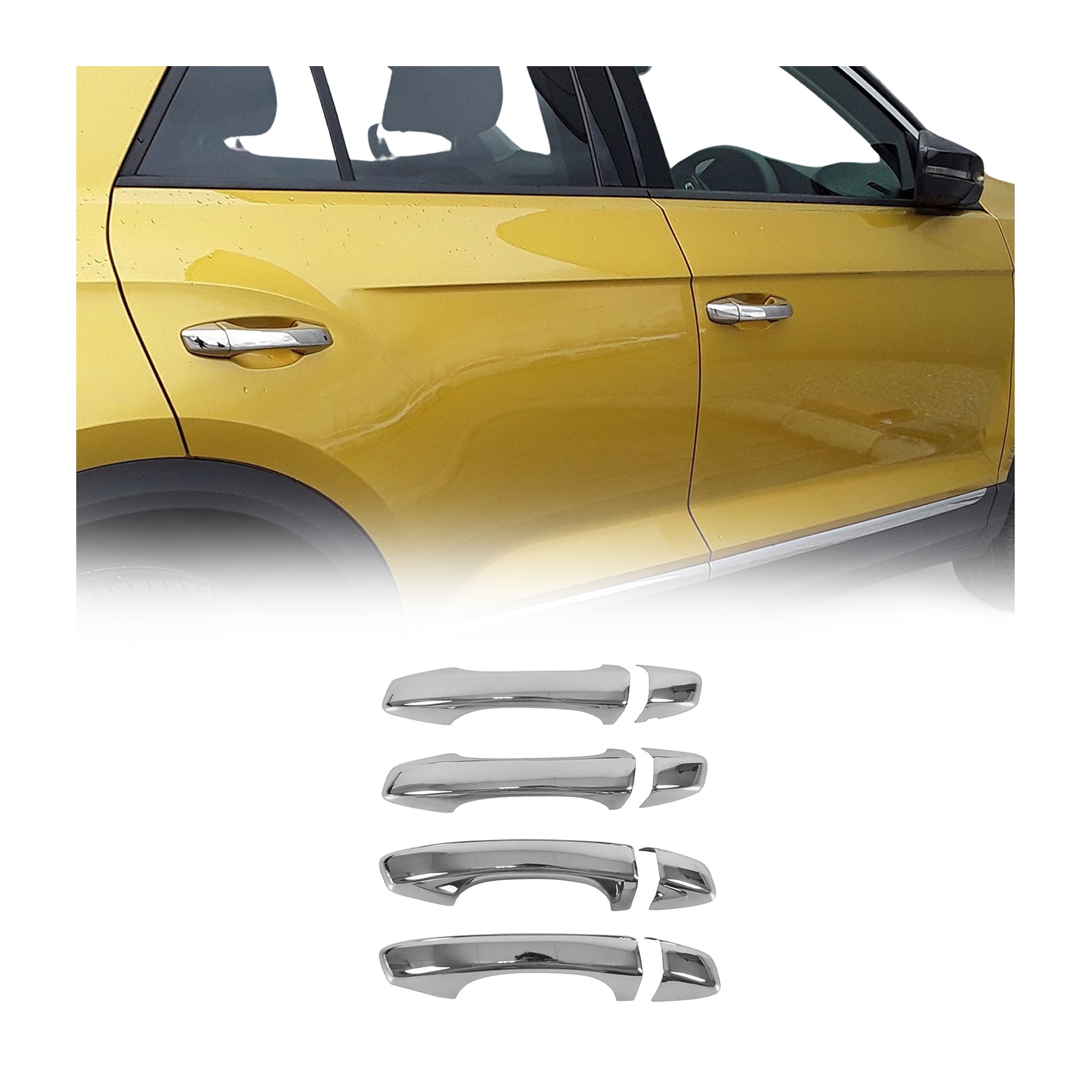 Couverture Poignée de porte pour Seat Arona 2017-2026 4 Portes Acier inox 8Pcs