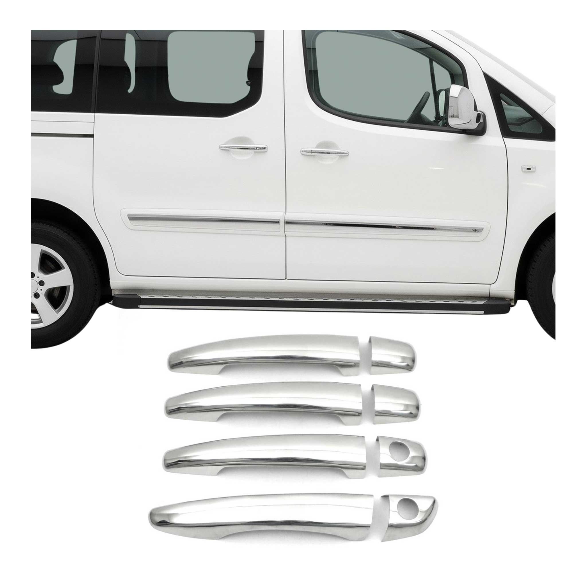 Couverture de poignée de porte pour Peugeot Partner 2015-2018 Cabine double