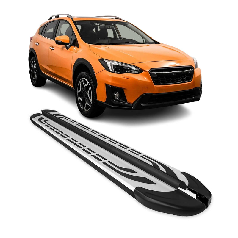 Marchepieds Latéraux pédale pour Subaru XV 2012-2018 Aluminium Gris Noir 2x