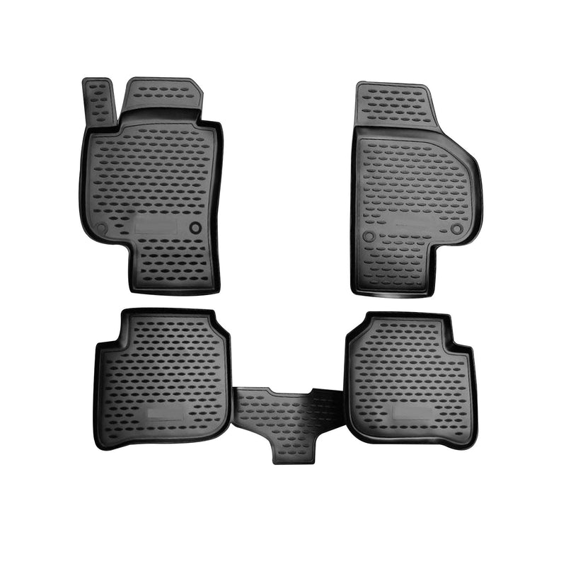 Tapis de sol pour Skoda Superb 2009-2015 en caoutchouc TPE 3D Noir 4Pcs