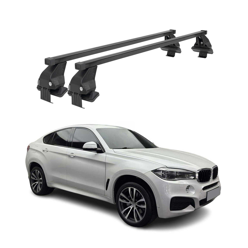 Barres de toit transversales Menabo pour BMW X6 F16 F86 2014-2019 Noir